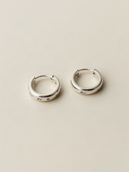 Aina Hoop Earrings - sterling silver